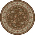 Concord Global 5 ft. 3 in. Ankara Floral Garden - Round, Brown 62280